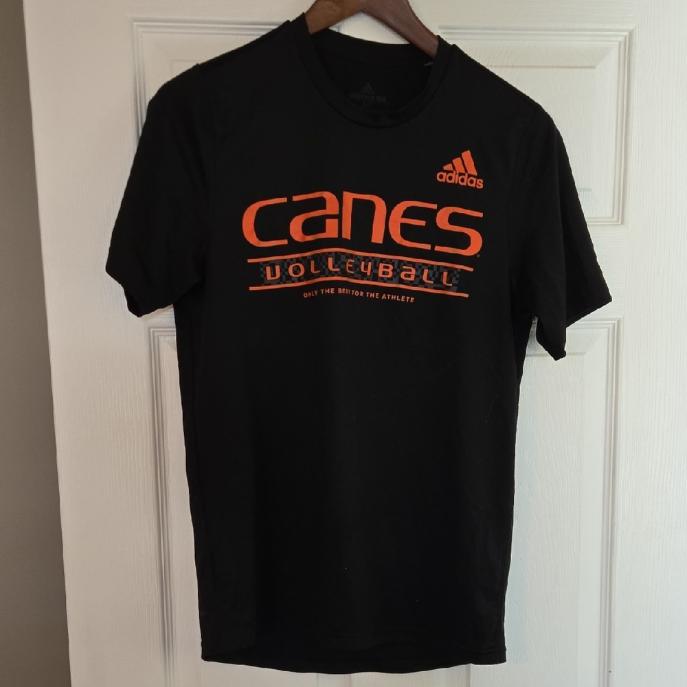 Adidas Black and Orange Volleyball Tee
